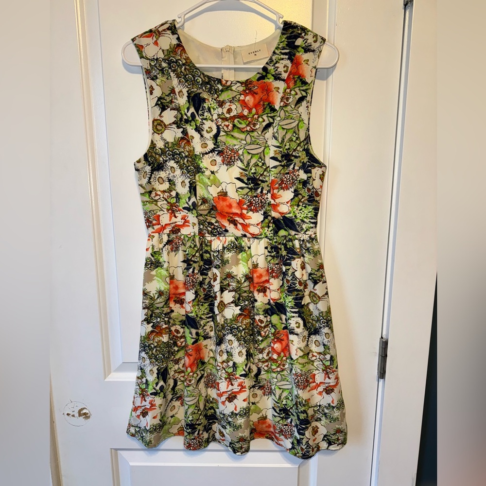 Everly Multicolor Floral Mini Dress Medium